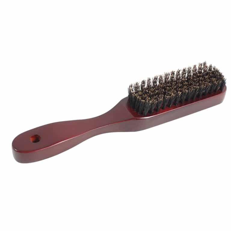 Brosse de Nettoyage à Manche en Bois en Poils de Sanglier, Peigne Antistatique pour Barbe et Coiffure, Outils de Rasage pour Homme 5