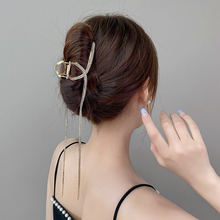 Pinces à cheveux en strass pour femmes, longues pinces à pampilles, épingles à cheveux, bijoux, mode coréenne, accessoires pour cheveux 5