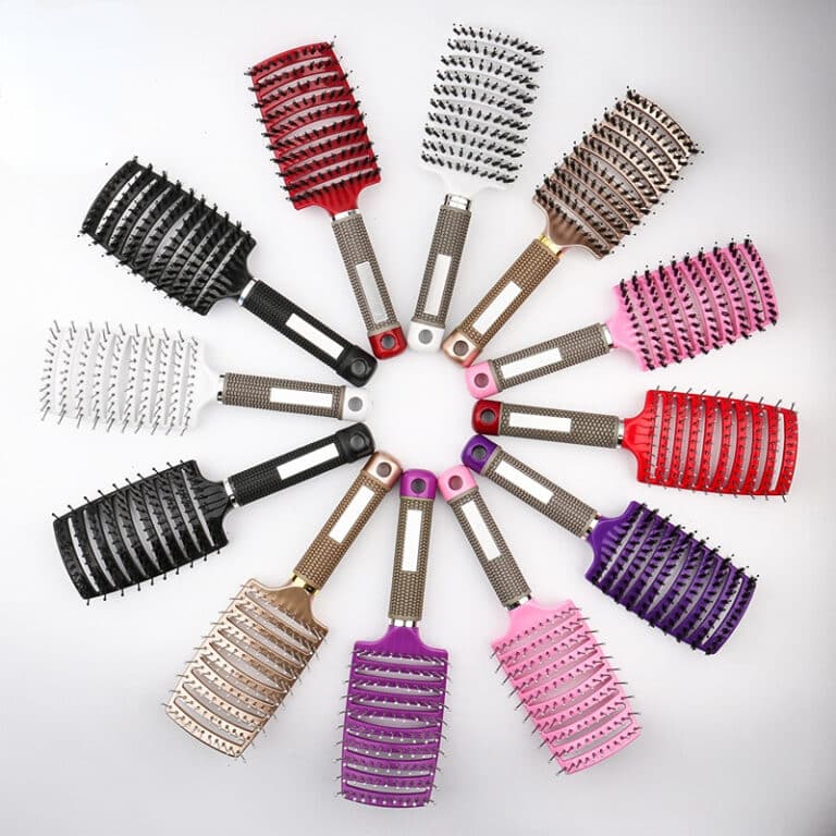 Brosse à cheveux en Nylon pour femmes, peigne de Massage du cuir chevelu, pour cheveux humides et bouclés, outils de coiffure 24
