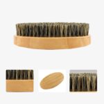 Brosse à raser en poils de sanglier pour hommes, accessoire écologique, Portable, barbier naturel, pour le nettoyage du visage, outils de moustache, sac cadeau 5