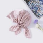 Bonnet de nuit en soie de mûrier 100% naturel, bonnet de couchage pour femmes et filles de 19 mamans 21