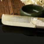 Peigne à cheveux en corne de Yak, brosse à cheveux pliable, Portable, Moustache, barbe, peigne à Clip de poche, outils de coiffure, soins capillaires, 1 pièce 5