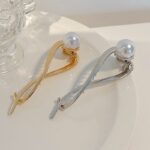 Pinces à cheveux coréennes en métal, perles papillon, épingles à cheveux, mode douce queue de cheval, Barrettes, pinces à cheveux, couvre-chef, accessoire de cheveux pour femmes 5