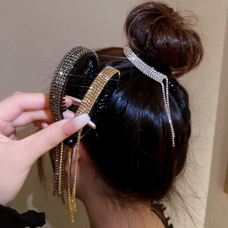 Pince à cheveux en forme de boule de viande pour femme, élégant et luxueux, queue de cheval, pince à cheveux, bandeau à la mode 1