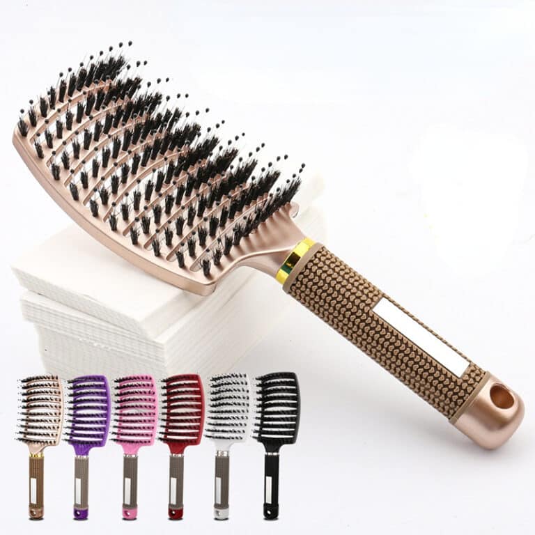 Brosse à cheveux en Nylon pour femmes, peigne de Massage du cuir chevelu, pour cheveux humides et bouclés, outils de coiffure 22