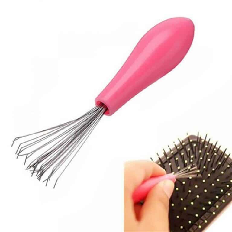 Nettoyeur de brosse à cheveux en plastique métal, dissolvant de nettoyage, outil intégré, poignée, accessoires de peigne à cheveux, couleur aléatoire 3
