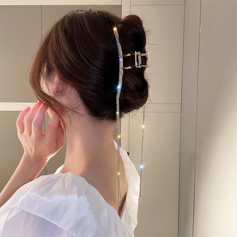 Pinces à cheveux en strass pour femmes, longues pinces à pampilles, épingles à cheveux, bijoux, mode coréenne, accessoires pour cheveux 3