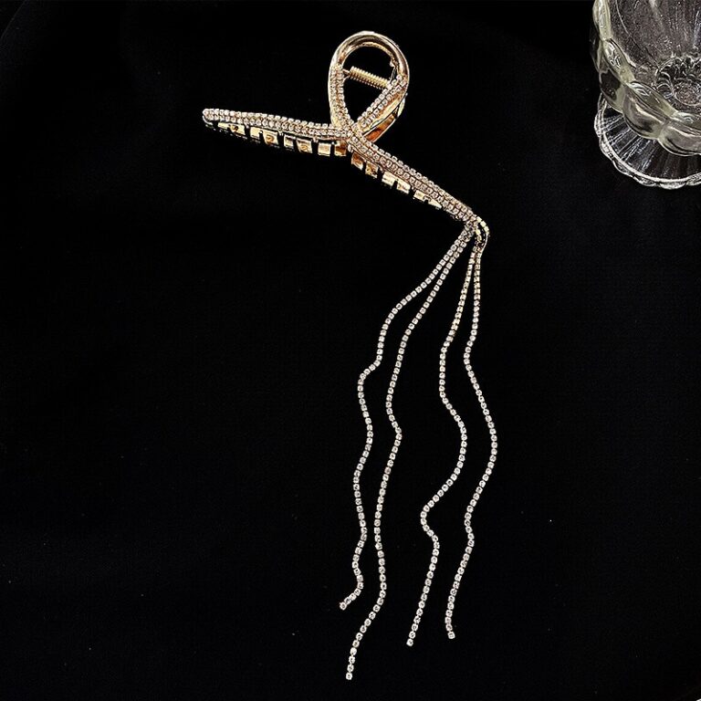 Pinces à cheveux en strass pour femmes, longues pinces à pampilles, épingles à cheveux, bijoux, mode coréenne, accessoires pour cheveux 6