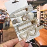 1 ensemble de pinces à cheveux en acrylique pour femmes, Barrettes en perles géométriques, épingles à cheveux, couvre-chef fille, accessoires de cheveux, bijoux 72