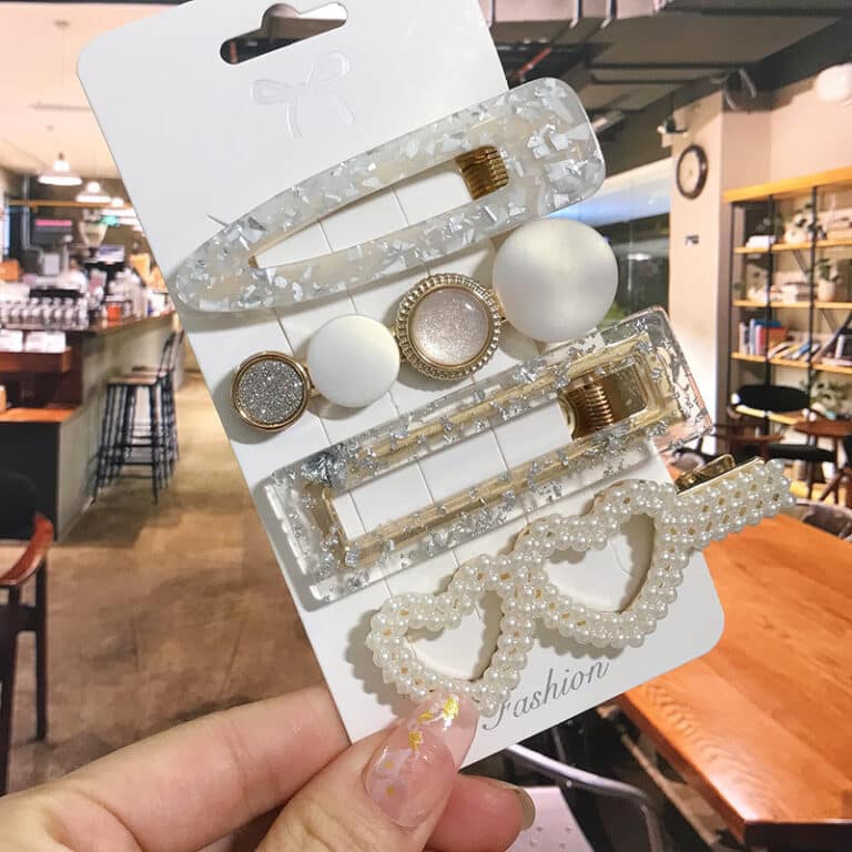 1 ensemble de pinces à cheveux en acrylique pour femmes, Barrettes en perles géométriques, épingles à cheveux, couvre-chef fille, accessoires de cheveux, bijoux 72