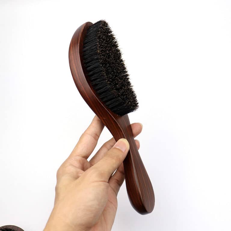 Brosse à cheveux ondulés incurvés avec Logo personnalisé en bois, 2021 poils de sanglier, 100%, offre spéciale, 360 18