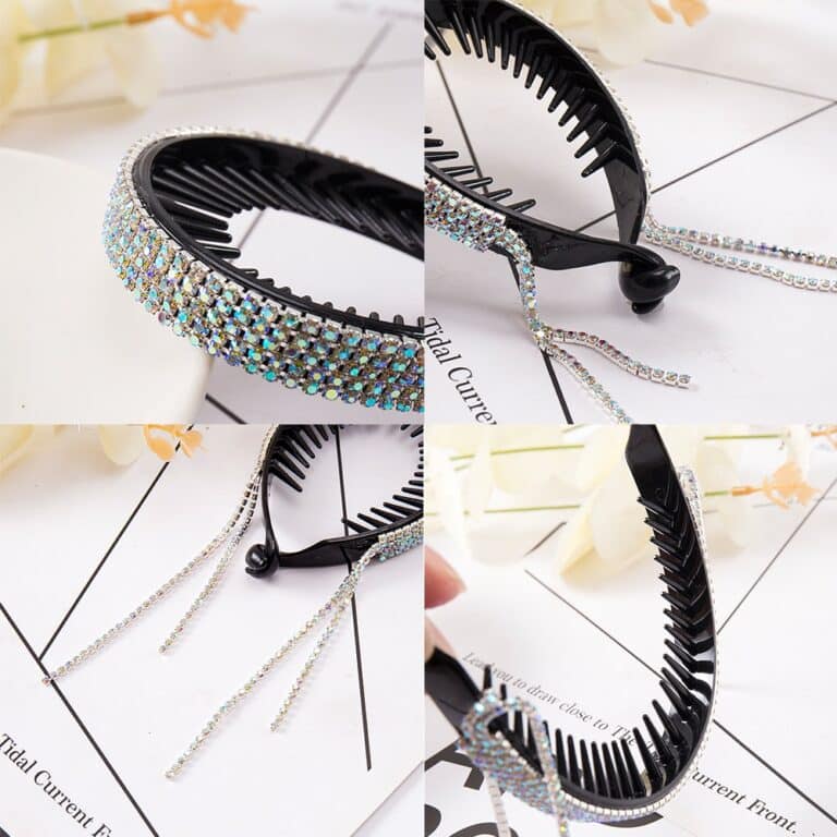 Pince à cheveux en forme de boule de viande pour femme, élégant et luxueux, queue de cheval, pince à cheveux, bandeau à la mode 6