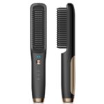 Brosse à lisser sans fil, Portable, Rechargeable, peigne pour barbe et cheveux, pour femmes et hommes, Anti-brûlure, nouvelle collection 1