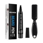 Kit de remplissage de stylo à barbe, crayon de barbier avec brosse, outil Facial pour Salon, sourcils, homme, réparation de stylo à barbe à quatre dents, outils de style moustache 2