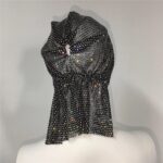 Foulard de tête en biscuits pour femme, turban kendning, chapeau rond, bijoux de cheveux scintillants, mode pour dames, 7.5 5