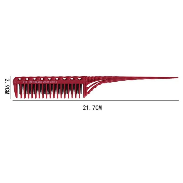 Peigne à queue de pointe de barbier professionnel, peigne de coiffure, poignées à 3 sante de dents, outils de salon de pêche, accessoires de barbier, 1 pièce 25