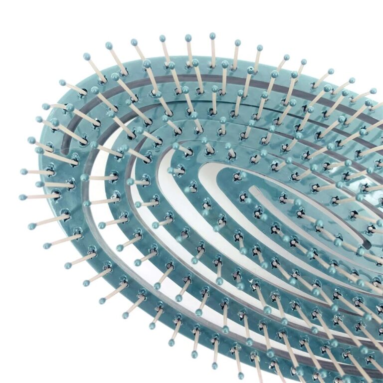 Peigne de massage élastique relaxant, brosse à cheveux portable, peignes de tête, brosse de massage du cuir chevelu, support et faisceau ondulé 6