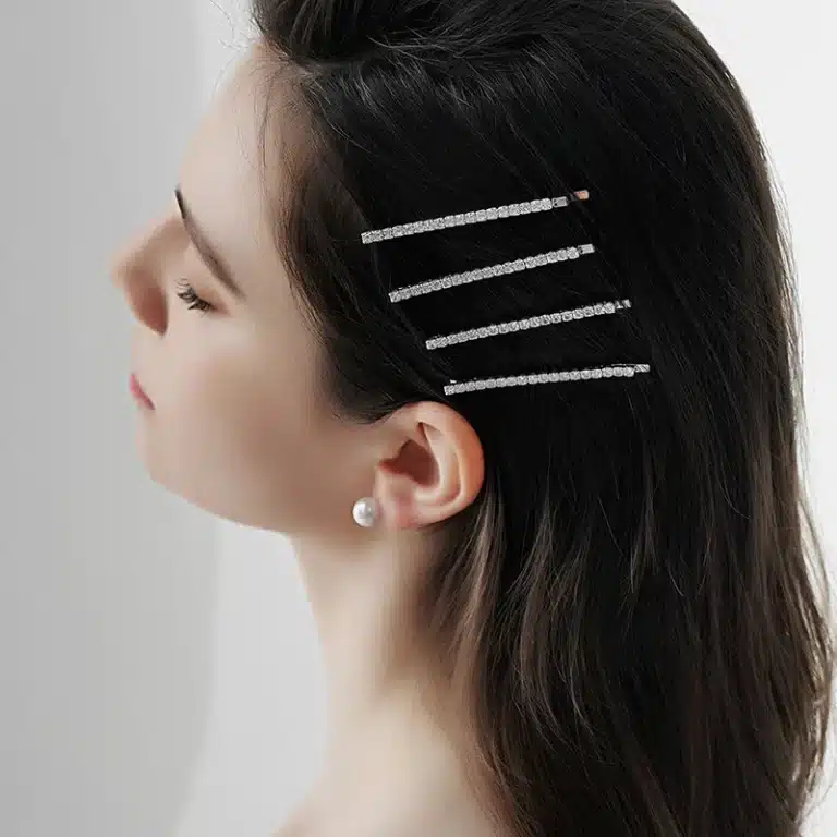 Pince à cheveux en zircon cubique pour femmes, cristal brillant, Design coréen élégant, Barrette à pression, ensemble d'accessoires pour cheveux 26