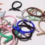 Artificiel astiques à cheveux en tissu pour femmes et filles, chouchou élastique, bande, nœud multicolore, coloré, basique, accessoires pour cheveux, 5 pièces 4