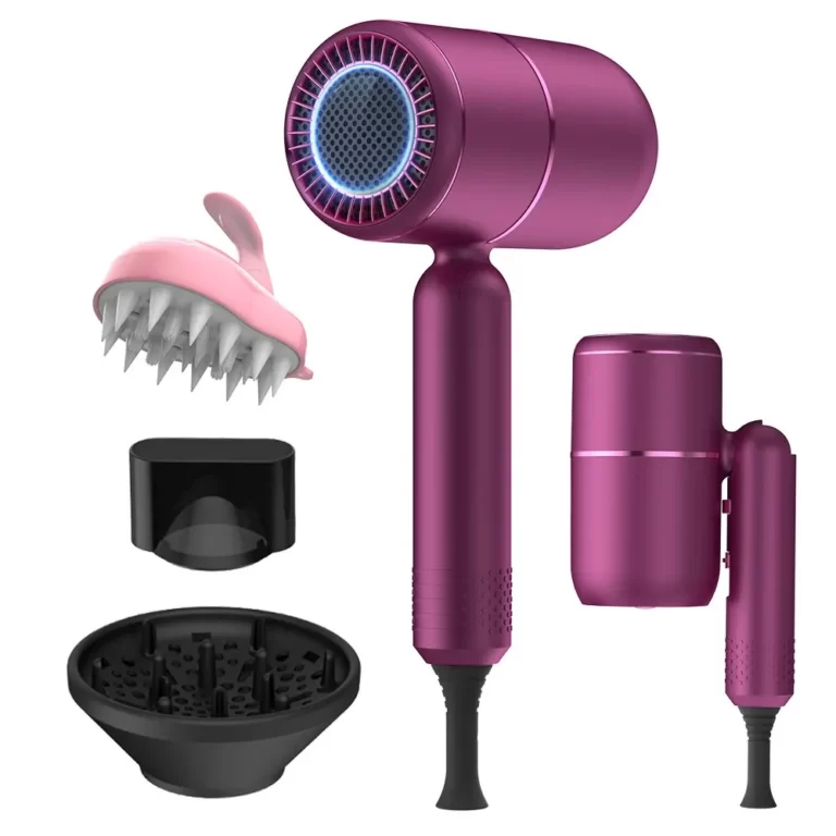 Sèche-cheveux professionnel portable avec diffuseur, sèche-cheveux ionique, violet, cheveux bouclés, appliques domestiques, accessoires pour femmes 8