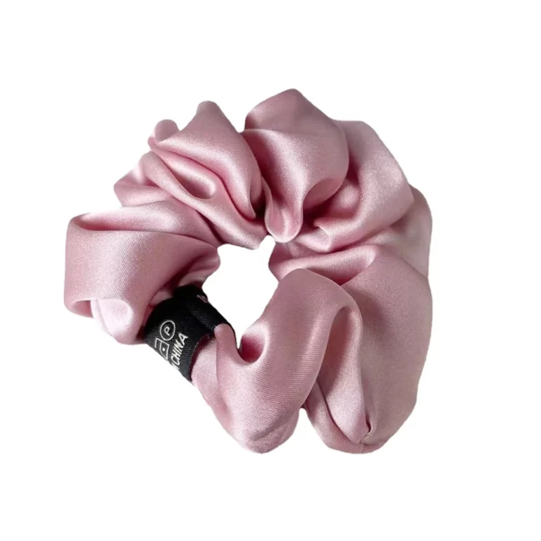 100% Pure Mulberry Silk Large Scrunchies Rubber Bands Hair Ties Gun Elastics Simple Pure Color for Women Girls 19 Momme 3.5CM 3