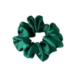 100% Pure Mulberry Silk Large Scrunchies Rubber Bands Hair Ties Gun Elastics Simple Pure Color for Women Girls 19 Momme 3.5CM 4