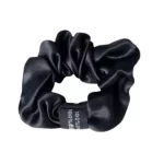 100% Pure Mulberry Silk Large Scrunchies Rubber Bands Hair Ties Gun Elastics Simple Pure Color for Women Girls 19 Momme 3.5CM 2